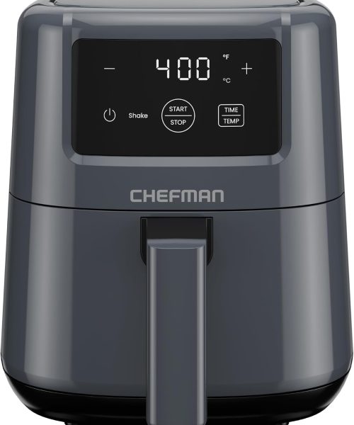 CHEFMAN 2 Qt Mini Air Fryer – Digital Space-Saving Compact Air Fryer with Nonstick and Dishwasher Safe Basket
