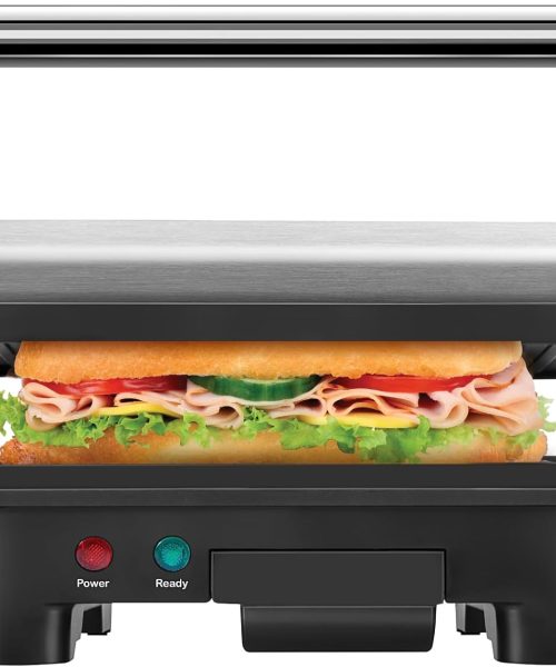 Chefman Electric Panini Press Grill. Compact 2-Slice Sandwich Maker.