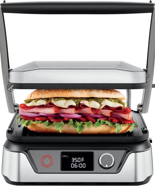 Chefman 5-in-1 Digital Panini Press Grill Sandwich Maker and Griddle Grill Combo with Removable.
