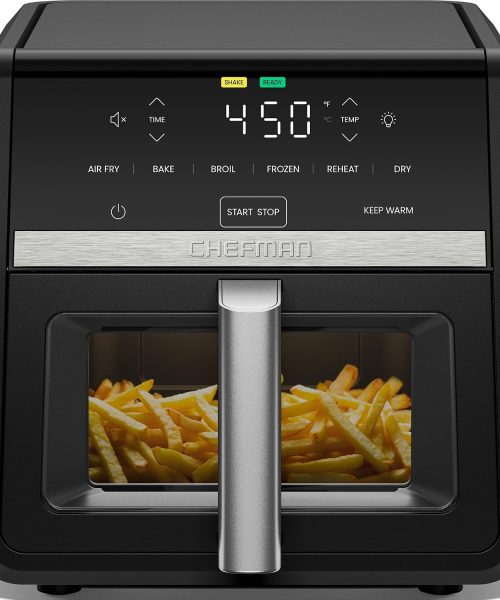 Chefman Air Fryer 9 Qt | TurboFry 7-in-1 High-Powered 450°F Cooking for Crispier