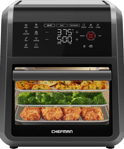 Chefman 12-Quart 5-in-1 Air Fryer Oven with Digital Timer.